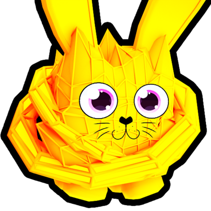 Gold Glitched Bunny