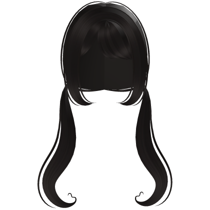 cute pigtail w hearts | brunette