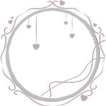{⏳) valentines swirly heart halo in pink and white