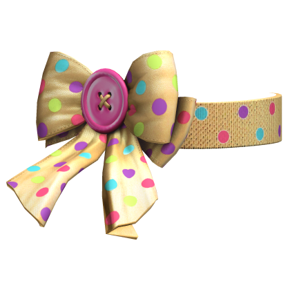 Yellow Multicolor Confetti Button Choker Roblox item