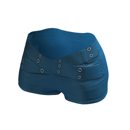 Leather Shorts / Teal