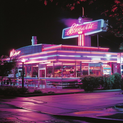 Retro Diner Exterior 4 Roblox decal