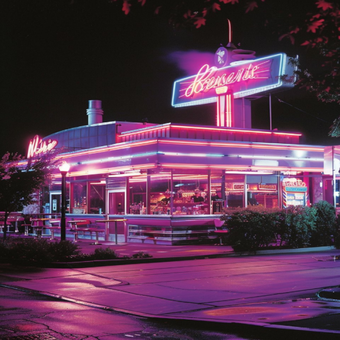 Retro Diner Exterior 4 Roblox decal