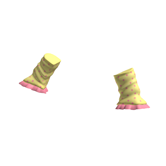 Polka Dot Arm Warmers (yellow & pink) ♡