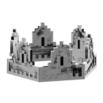 Inverted White Black Animated Glitch 8-Bit Crown