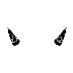[ ⚜️ ] Black Diamond Devilish Horns [ pbr ]