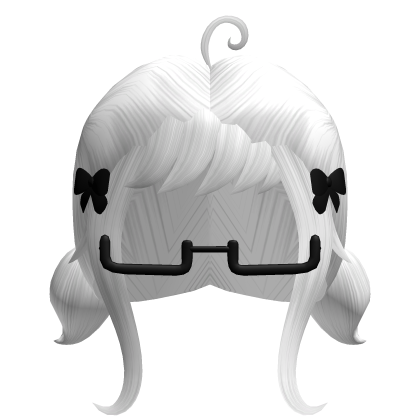 Y2K Nerd Girl Hair in White Roblox item