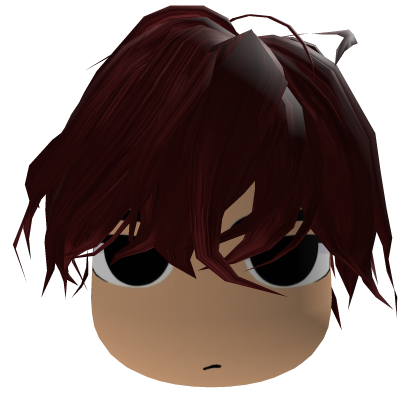 Deep red Cute Cool Boy Hair Roblox item