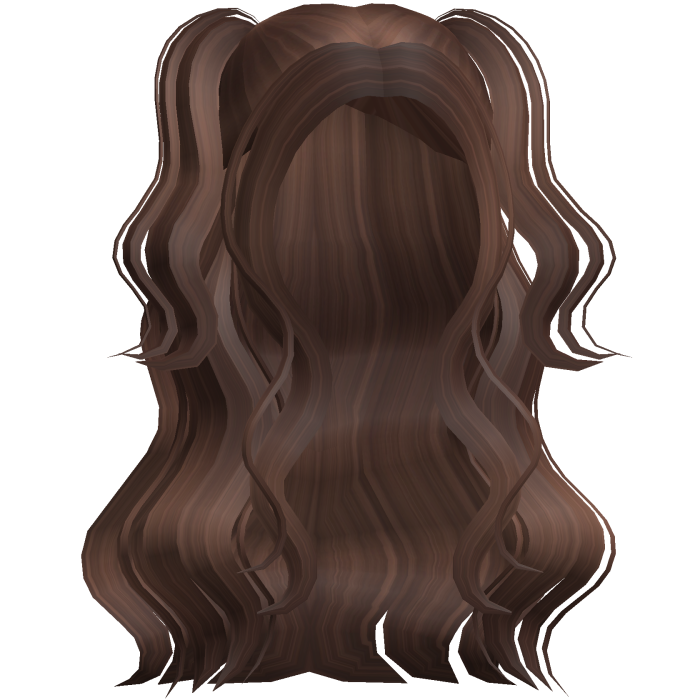 Half Up Half Down Wavy Pigtails in Brown