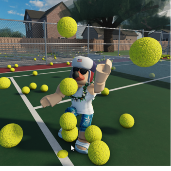 Shoot some tennis balls