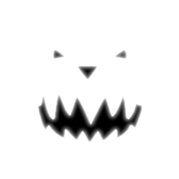 Glowing Scary White Pumpkin Head