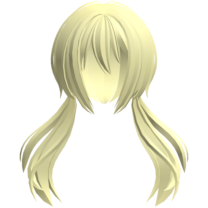moe jellyfish anime flowy ponytails yellow