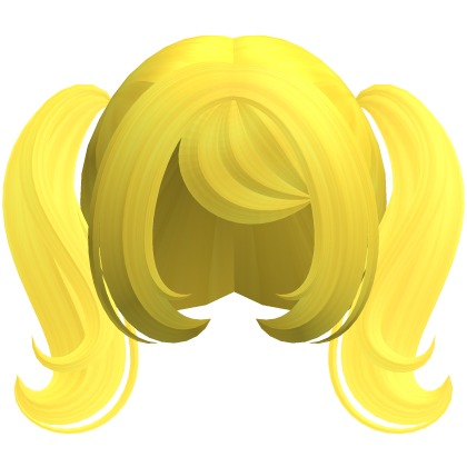 Cute Dolly Curly Pigtails (Yellow) Roblox item