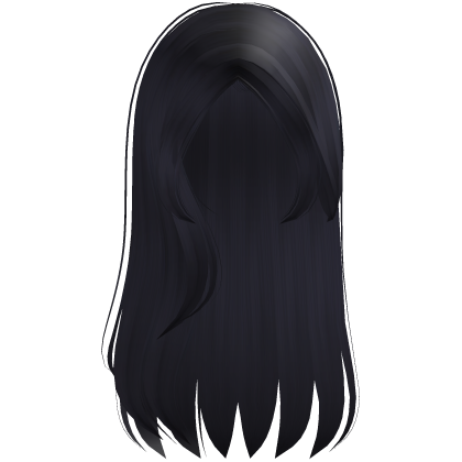 ۶ৎ | long straight loose flowy dark blue hair Roblox item
