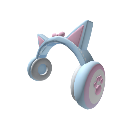 Kitty Paw Glow Headphones - Baby Blue Sky