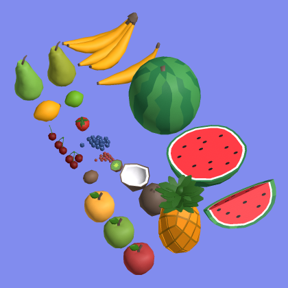 Low Poly Fruit Pack