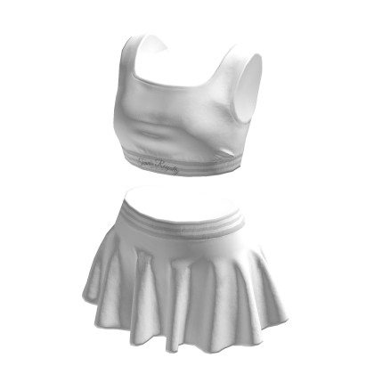 Cute white pleated tennis skirt sports outfit