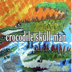 crocodile skull man