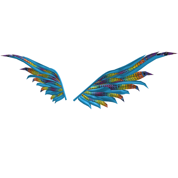 Robloxian Bacon Hair Noob Rainbow Crow Wings