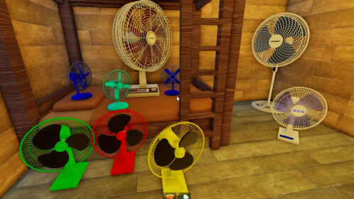 Hotel and House with Fans