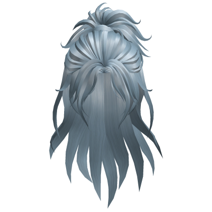 Long Layered Wolf Cut Hair - Ice Blue