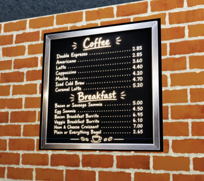 Coffee Shop Menu Board preview 1