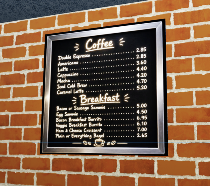 Coffee Shop Menu Board preview 1