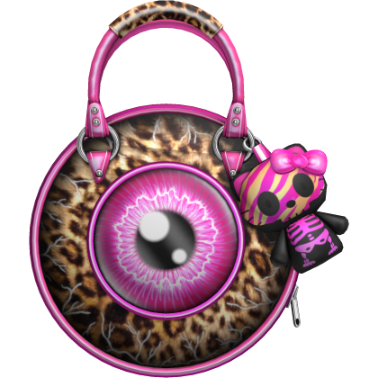 Gyaru Scene Ghoul Monster Eye Bag (Cheetah Pink)