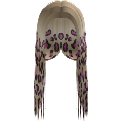 Blonde 613 Leopard Print Front-Swept Mid Part Hair