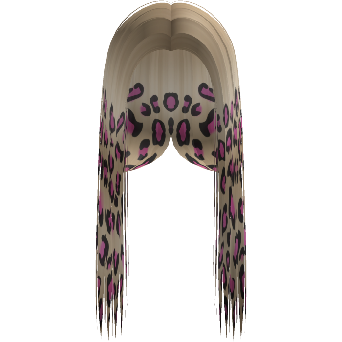Blonde 613 Leopard Print Front-Swept Mid Part Hair