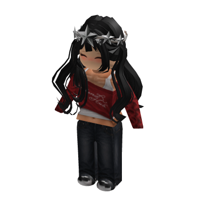 [CHEAP] Black Red Cute Grunge Girl Avatar w/ Crown