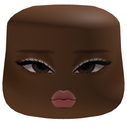 Cute Makeup Glam Cheeks Face W/ Brown Eyes