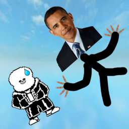 Help Sans escape from Obama obby!