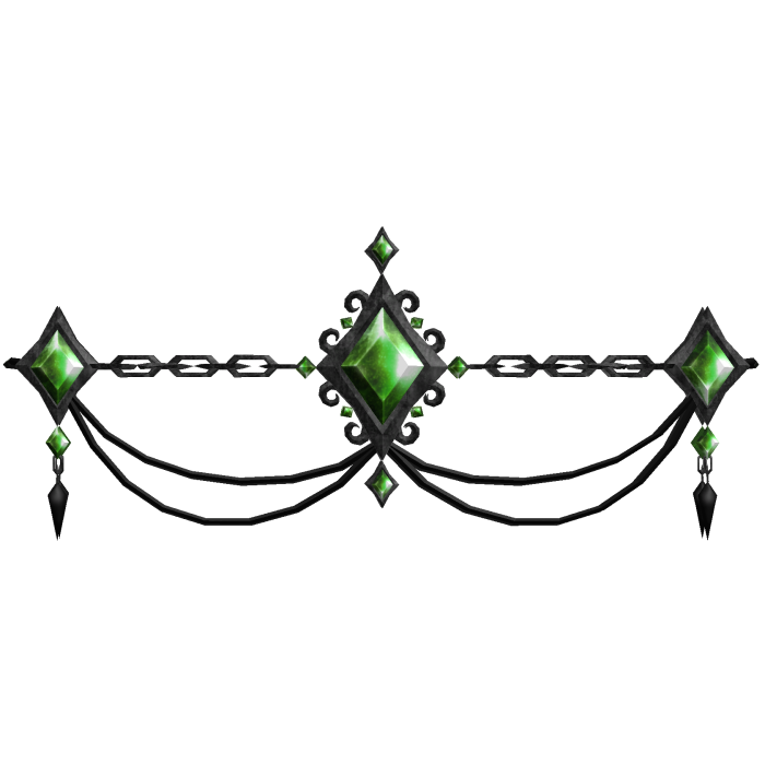 Halloween Gothic Gem Waist Chain (Green) 3.0