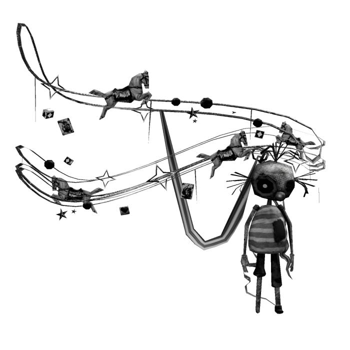 Circus Horses With Toy Black