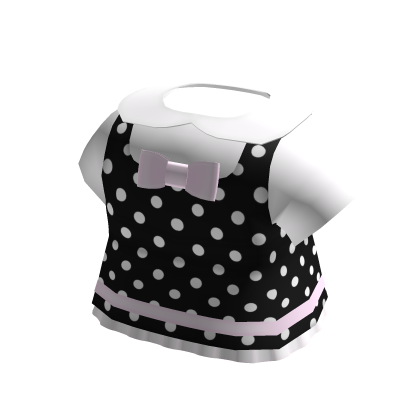 𖹭 cute polka dot dress (black)