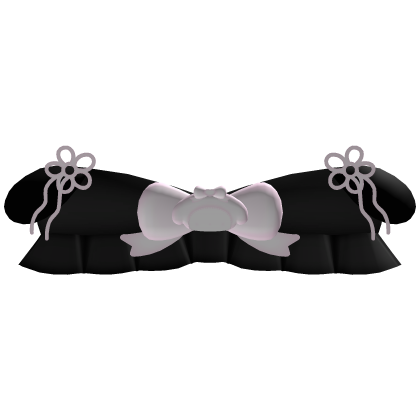 ‿ ♡ ۫ cute swim bunny ruffle top , black n pink Roblox item