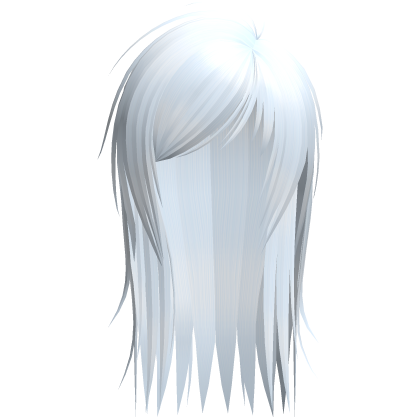 cute messy side part scene hair in baby blue Roblox item