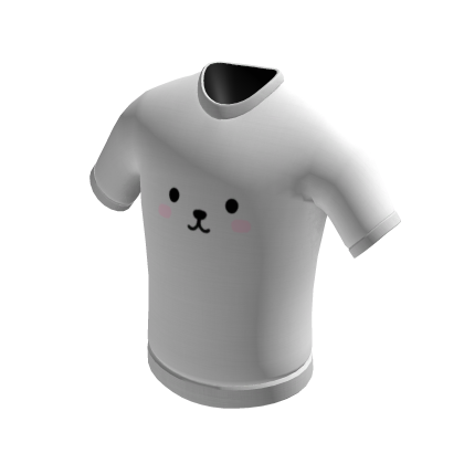 Cute Happy Bear Face White Shirt thumbnail