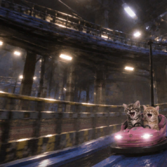 Funny Cat Rollercoaster Meme Crazy Background