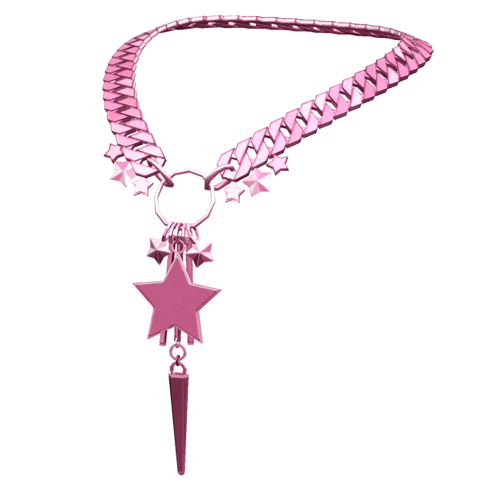 [NEW 🚨] Pink Y2K Star Chained Necklace (3.0)