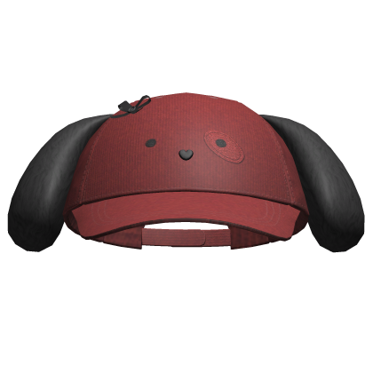 Kawaii Puppy Cap Red&Black