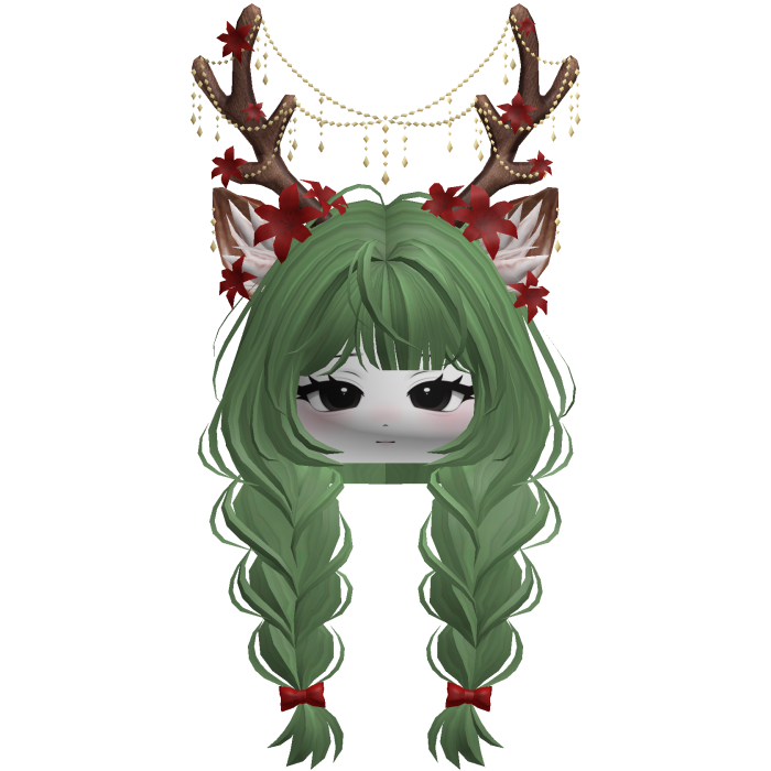 Ethereal Christmas Fairy Fawn Braids w/ Antlers