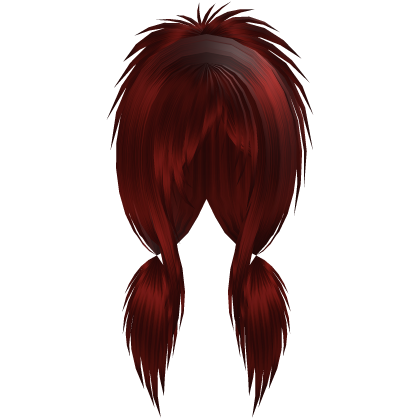 Red Messy Scene Low Pigtails Roblox item