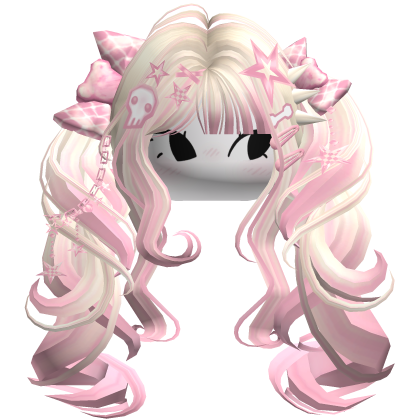 ♡ Scene Fluffy Gyaru Pigtails (Pink Beige)