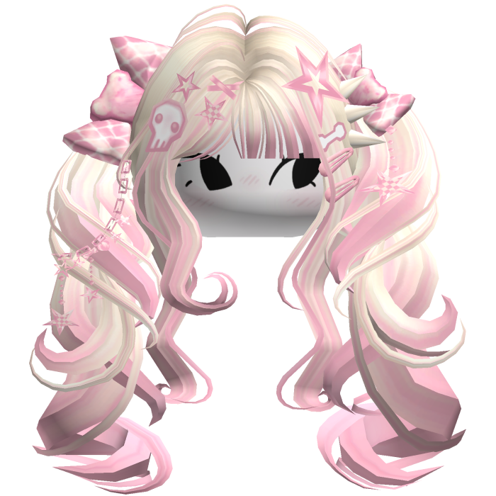 ♡ Scene Fluffy Gyaru Pigtails (Pink Beige)