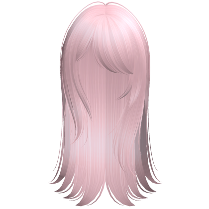 silky straight emo hair (pastel pink)