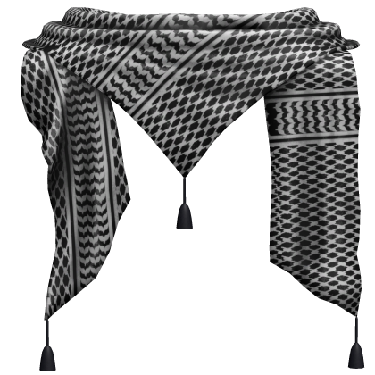 Black Arab Keffiyeh Long Scarf thumbnail
