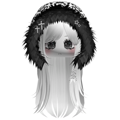 White Snow Leopard Hood Girl White
