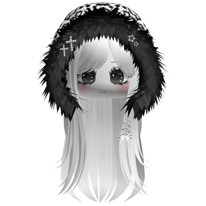 White Snow Leopard Hood Girl White